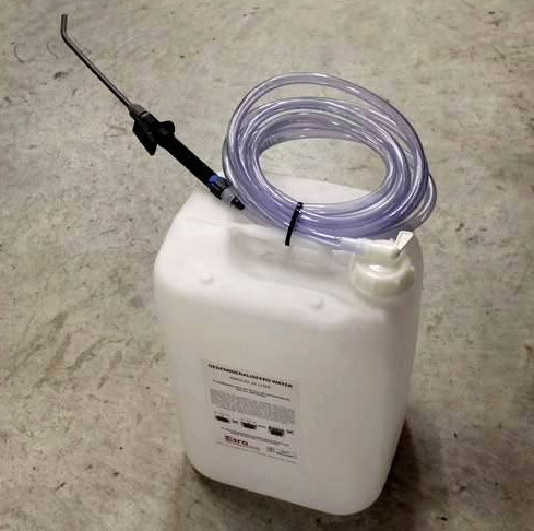 Vulkan (20 liter) met slang en pistool - gedemineraliseerd water - demiwater
