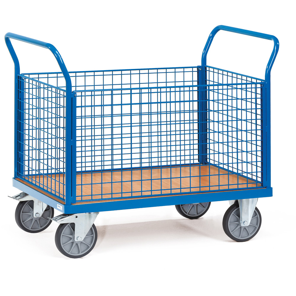 Fetra vierwandwagen met draadgaas