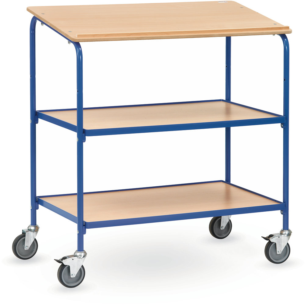 Fetra verrijdbare lessenaar met houten schrijfblad